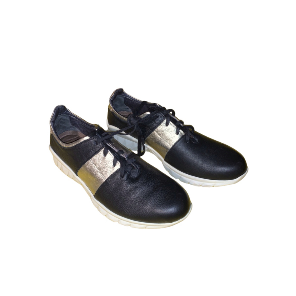 Women's NAOT Black Gold Leather Sneakers Size 10 eu41